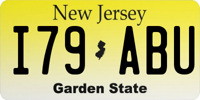 NJ license plate I79ABU