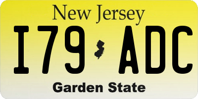 NJ license plate I79ADC