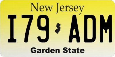 NJ license plate I79ADM