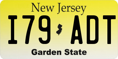 NJ license plate I79ADT