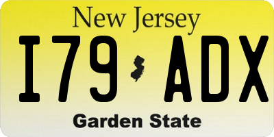 NJ license plate I79ADX
