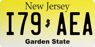 NJ license plate I79AEA