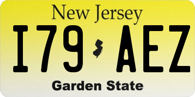 NJ license plate I79AEZ