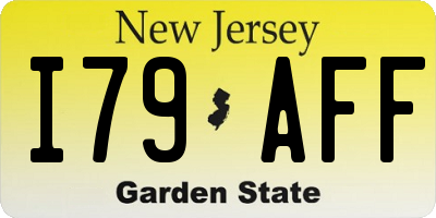 NJ license plate I79AFF
