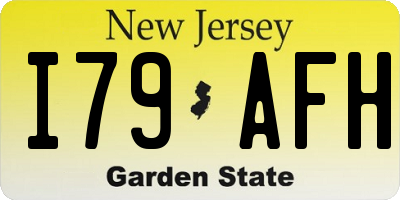 NJ license plate I79AFH