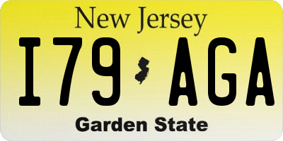 NJ license plate I79AGA