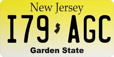 NJ license plate I79AGC