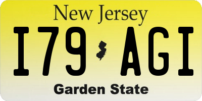 NJ license plate I79AGI