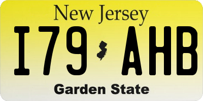 NJ license plate I79AHB