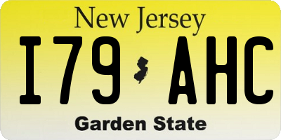 NJ license plate I79AHC