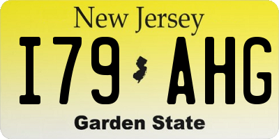 NJ license plate I79AHG