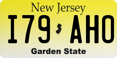 NJ license plate I79AHO