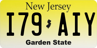 NJ license plate I79AIY