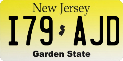 NJ license plate I79AJD