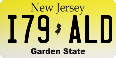 NJ license plate I79ALD