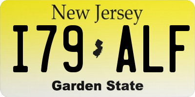 NJ license plate I79ALF