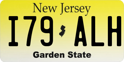 NJ license plate I79ALH