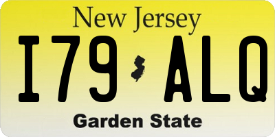NJ license plate I79ALQ