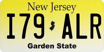 NJ license plate I79ALR