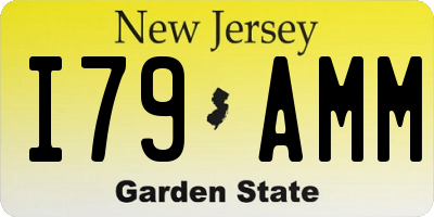 NJ license plate I79AMM
