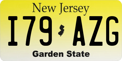 NJ license plate I79AZG