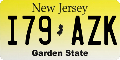 NJ license plate I79AZK