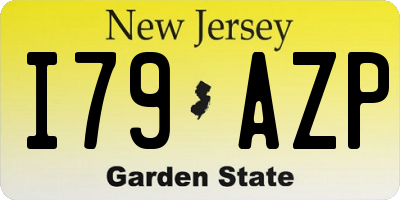NJ license plate I79AZP