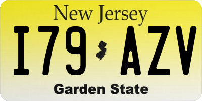 NJ license plate I79AZV