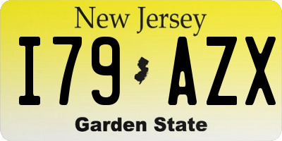 NJ license plate I79AZX