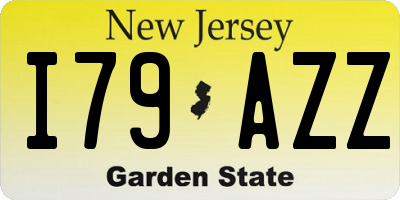 NJ license plate I79AZZ