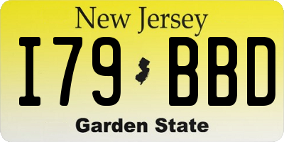 NJ license plate I79BBD