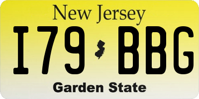 NJ license plate I79BBG