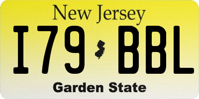 NJ license plate I79BBL
