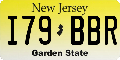 NJ license plate I79BBR