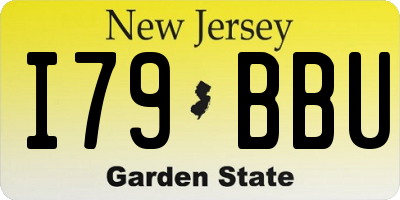 NJ license plate I79BBU