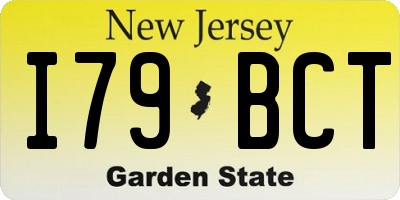 NJ license plate I79BCT