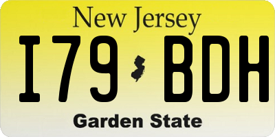 NJ license plate I79BDH
