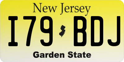 NJ license plate I79BDJ