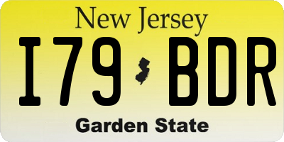 NJ license plate I79BDR
