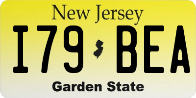 NJ license plate I79BEA