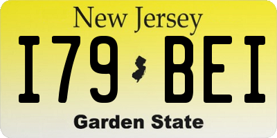 NJ license plate I79BEI