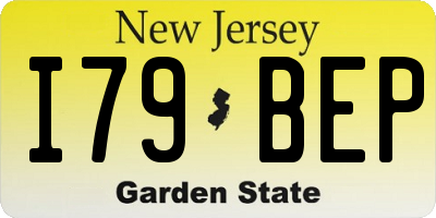 NJ license plate I79BEP