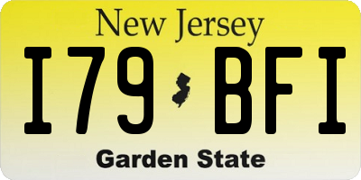NJ license plate I79BFI