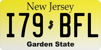 NJ license plate I79BFL