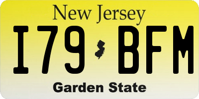 NJ license plate I79BFM