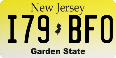 NJ license plate I79BFO