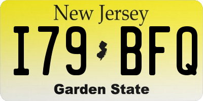 NJ license plate I79BFQ
