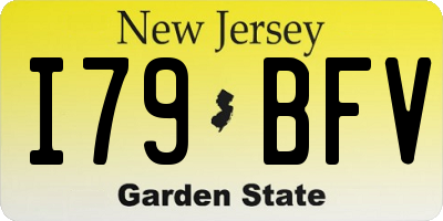 NJ license plate I79BFV