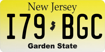 NJ license plate I79BGC