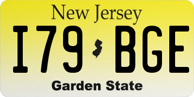 NJ license plate I79BGE